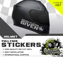 Zero Fuck Helmet stickers