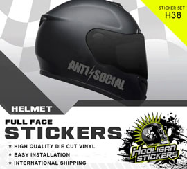 Anti-Social Helmet stickers