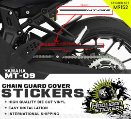 MT-09 chain guard stickers