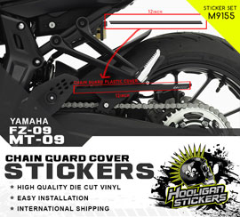 Racing lines chain guard stickers