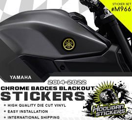 YAMAHA EMBLEM BLACKOUT STICKERS 
