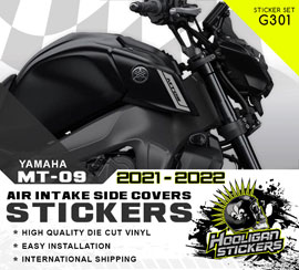 MT09 air scoop intake stickers