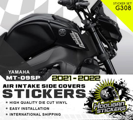 MT09 Intake cover stickers G308