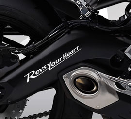 REVS YOUR HEART swingarm sticker