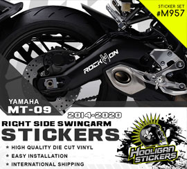Rock-On swingarm stickers
