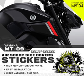 MT09 air scoop scoop stickers