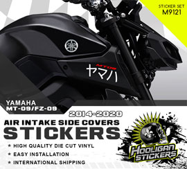 Japanese warrior MT-09 intake stickers