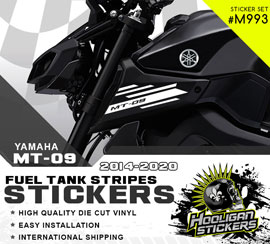 MT09 air scoop stickers