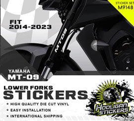MT09 fork stickers