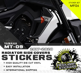 CP3 Yamaha MT-09 radiator guard stickers