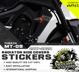 CP3 Yamaha MT09 radiator guard stickers