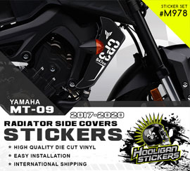 CP3 MT09 radiator guard stickers
