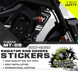 MT09 radiator guard stickers