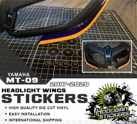 MT-09 Headlight wings line stickers