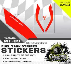 MT09SP fuel stripes stickers