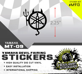 Yamaha devil helmet sticker M913
