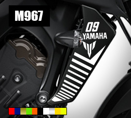 Classic Yamaha MT09 radiator guard stickers