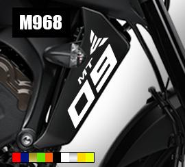 Yamaha MT09 radiator guard stickers M968