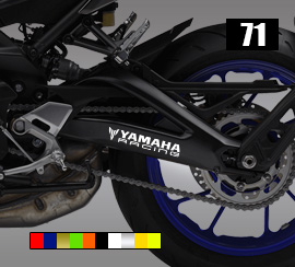 Yamaha racing swingarm sticker