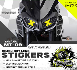 MT09 headlight decals
